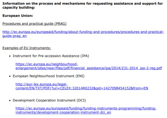 Extract from the European Union's notification (second extract)